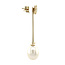 Goldene Ohrstecker mit Diamant und Perle 14 Karat