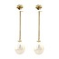 Goldene Ohrstecker mit Diamant und Perle 14 Karat