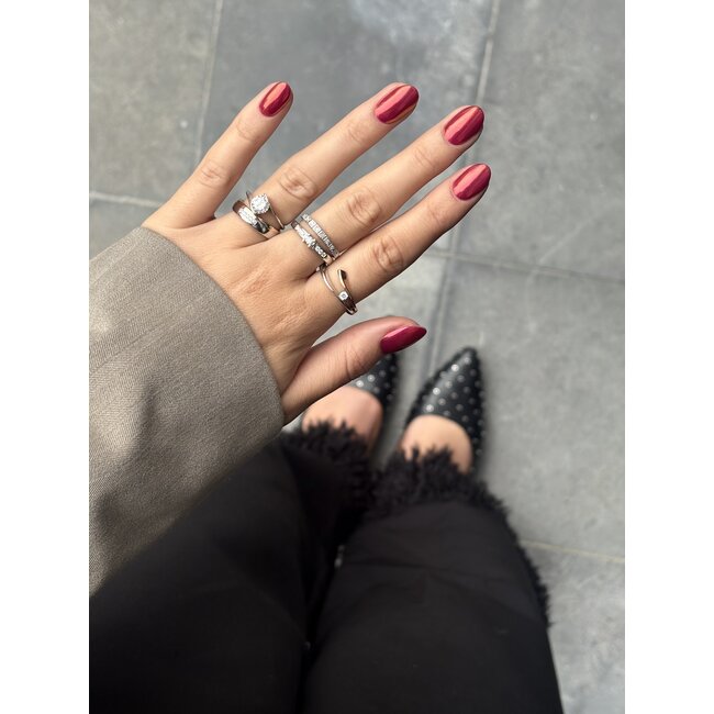 Platinum ring with gold and diamond Pt950/750