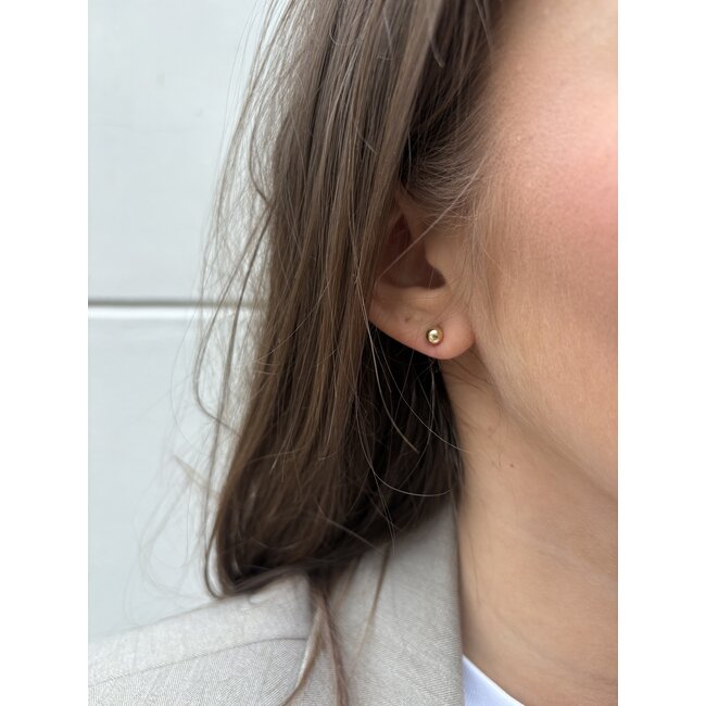 Goldene Kugel-Ohrstecker 14 Karat