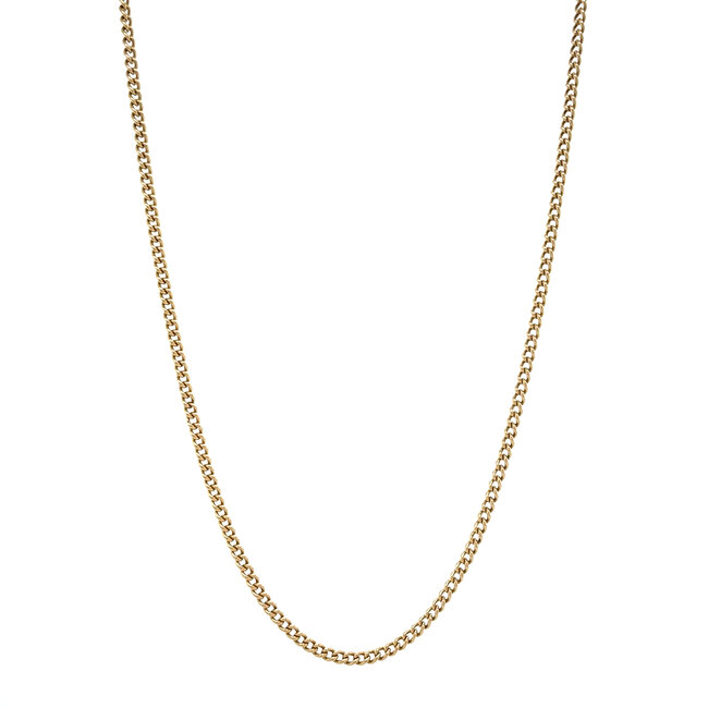 Gouden lengtecollier gourmet 49 cm 14 karaat