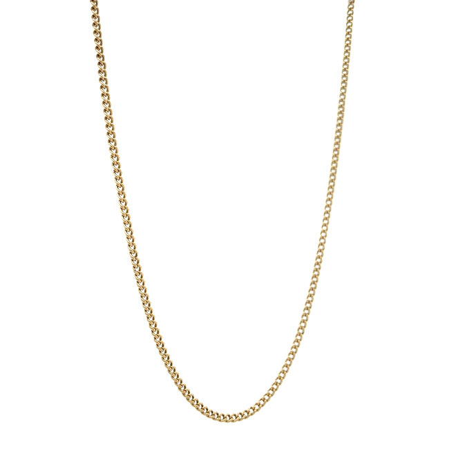 Goldene Gourmet-Halskette 49 cm 14 Karat