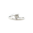 White gold hammered ring with diamond 18 karat