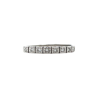 Witgouden rijring met diamant