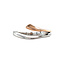 Witgouden slagring met diamant 14 karaat