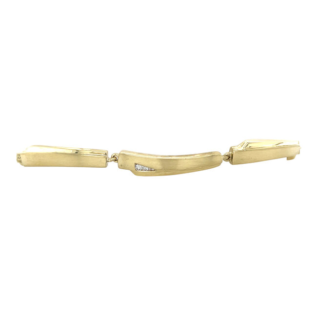 Gouden armband met zirkonia 19.5 cm 14 karaat