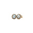 Goldene Entourage-Ohrstecker mit Topas und Diamant 14 Karat* neu