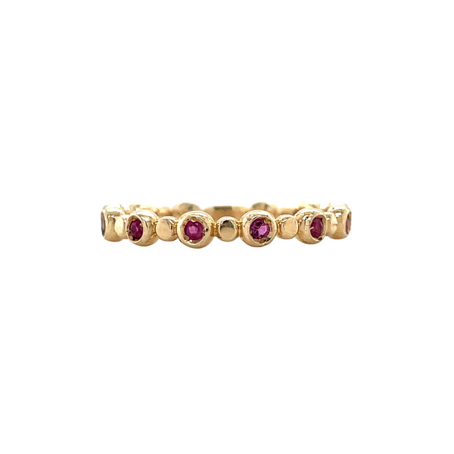 Goldener Ring mit Rubin 14 Karat* neu