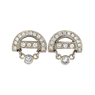 Weißgoldene Ohrstecker Diamant