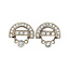 White gold stud earrings with diamond 18 karat