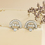 Weißgoldene Ohrstecker mit Diamant 18 Karat