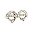White gold stud earrings with diamond 18 karat
