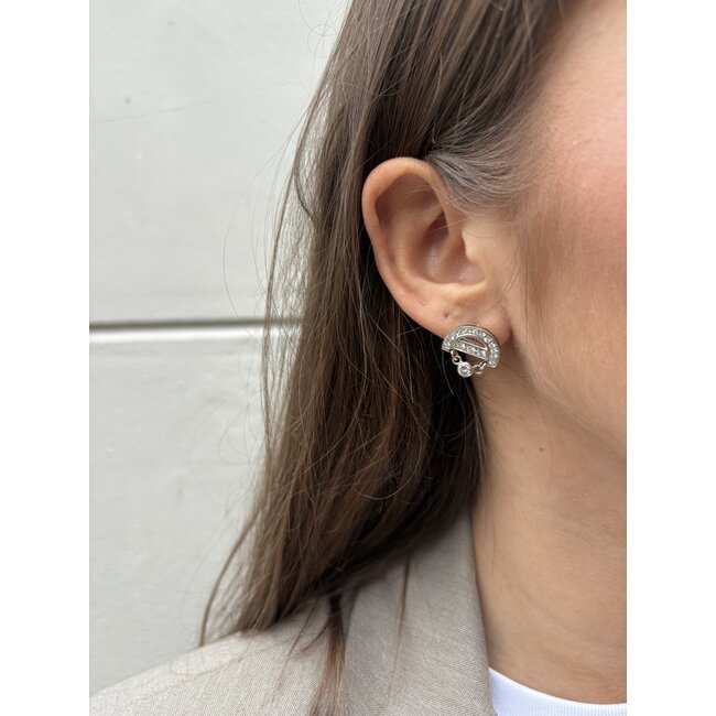 Weißgoldene Ohrstecker mit Diamant 18 Karat