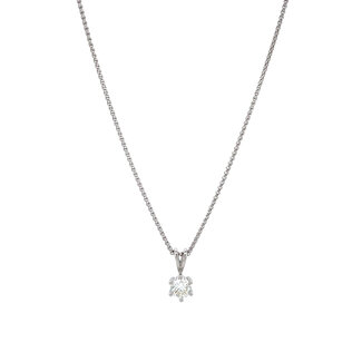 Witgouden collier met hanger