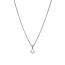 Witgouden collier met diamant hanger 45 cm 14 karaat