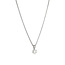 Witgouden collier met diamant hanger 45 cm 14 karaat