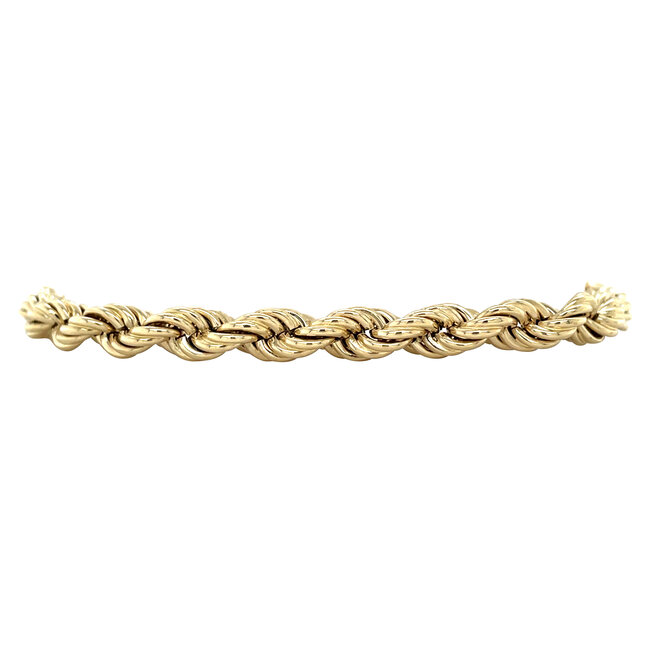 Gold cord bracelet 18.5 cm 14 karat