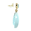 Gold stud earrings with gemstone 14 karat
