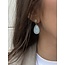 Gold stud earrings with gemstone 14 karat