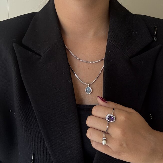 Witgouden solitair ring met diamant 14 karaat *nieuw