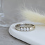 White gold memory ring with diamond 14 karat
