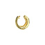 Gold hinged hoop earrings with diamond 14 karat