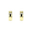 Gold hinged hoop earrings with diamond 14 karat