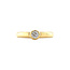 Gold solitaire ring with diamond 18 karat
