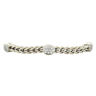 Witgouden armband diamant