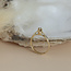 Gouden hanger ring met diamant 14 karaat