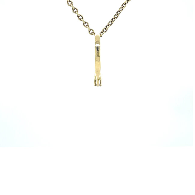 Gold pendant ring with diamond 14 karat