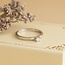 White gold solitaire ring with diamond 14 karat