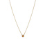 Gold necklace with citrine and diamond 40 cm 18 karat