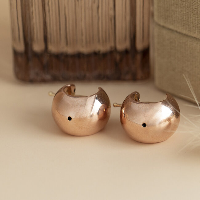 Rose gold earrings 14 karat