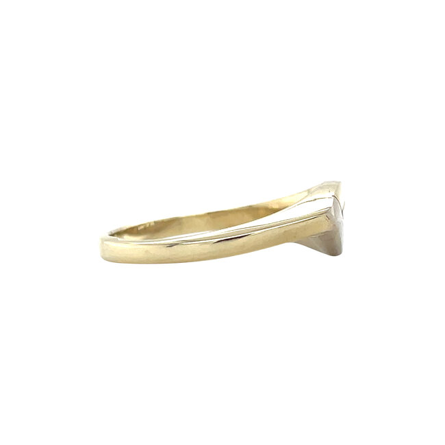 Gold ring with zirconia 14 karat