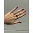 Gold ring with zirconia 14 karat