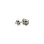 White gold stud earrings with diamond 14 karat