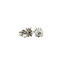 White gold stud earrings with diamond 14 karat