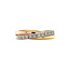 Tricolour gouden ring met diamant 18 karaat
