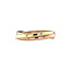Tricolour gouden ring met diamant 18 karaat