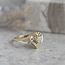 Gold heart ring with diamond 14 kt