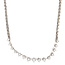 Witgouden choker met diamant 42 cm 18 krt