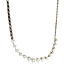 Weißgoldener Choker mit Diamant 42 cm 18 kt