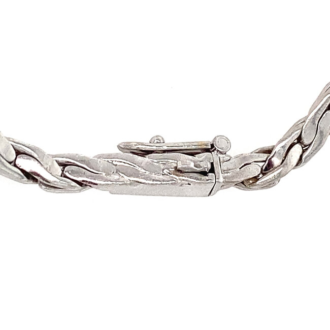 White gold choker with diamond 42 cm 18 kt