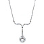 Weißgoldener Choker mit Diamant 14 Karat