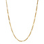 Goldene Figaro-Kette 43 cm 14 Karat