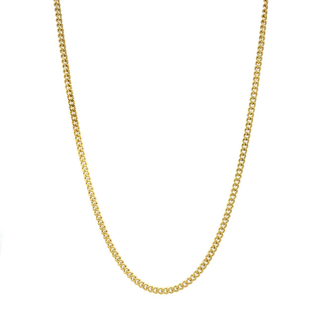 Gouden lengtecollier gourmet 70.5 cm 18 karaat