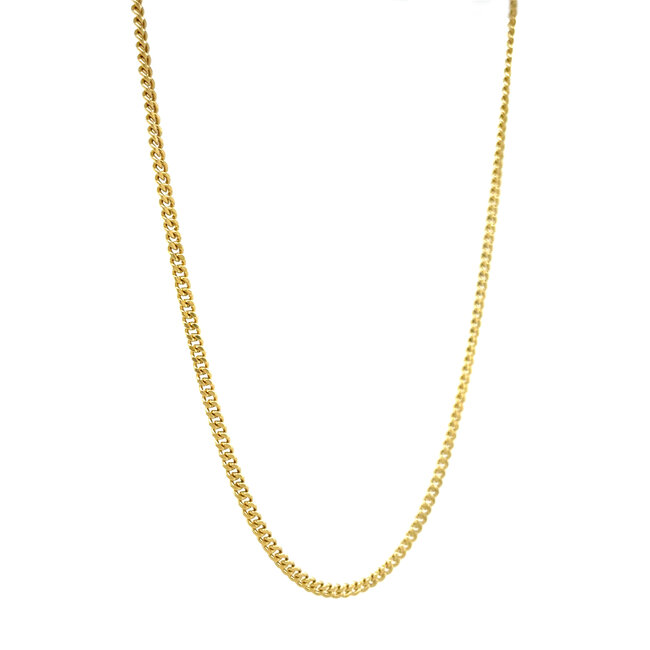 Gouden lengtecollier gourmet 70.5 cm 18 karaat