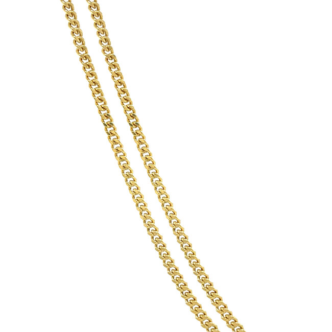 Gouden lengtecollier gourmet 70.5 cm 18 karaat