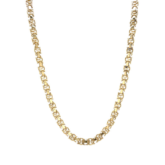 Goldenes Königskollier 64,5 cm 14 Karat